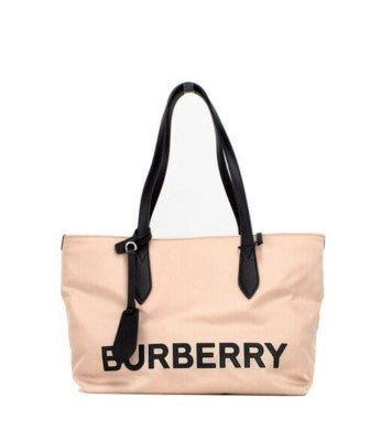 Burberry Small Rose Beige Logo Branded Econyl Nylon Tote Shoulder Handbag Purse - DEA STILOSA MILANO