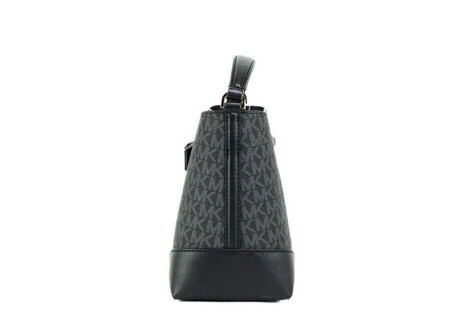 Michael Kors Mercer Small Black Signature Leather Bucket Crossbody Handbag Purse - DEA STILOSA MILANO