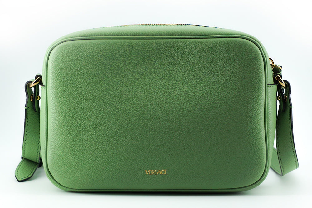 Versace Mint Green Calf Leather Camera Shoulder Bag - DEA STILOSA MILANO