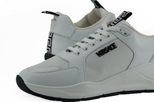 Versace White Calf Leather Sneakers - DEA STILOSA MILANO