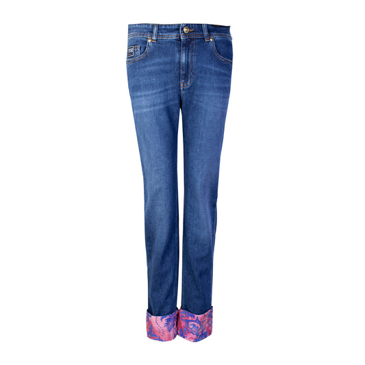 Versace Jeans Melissa Blue Cotton Denim Jeans - DEA STILOSA MILANO