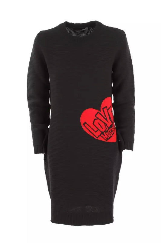 Love Moschino Black Wool Dress - DEA STILOSA MILANO