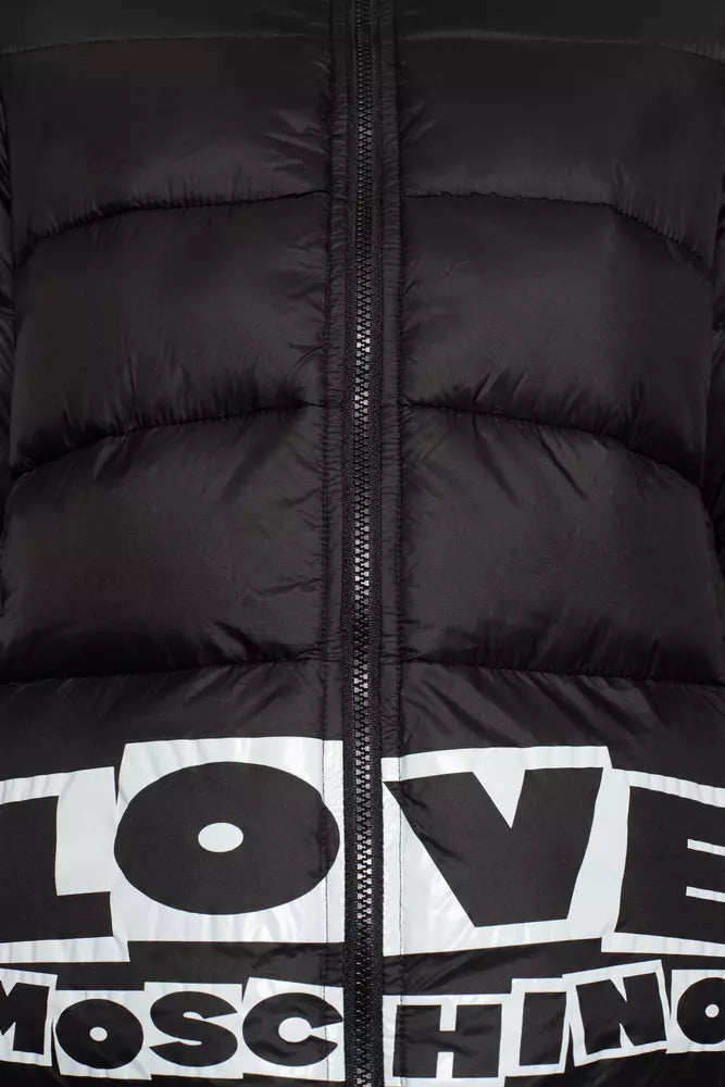 Love Moschino Black Nylon Jackets & Coat - DEA STILOSA MILANO