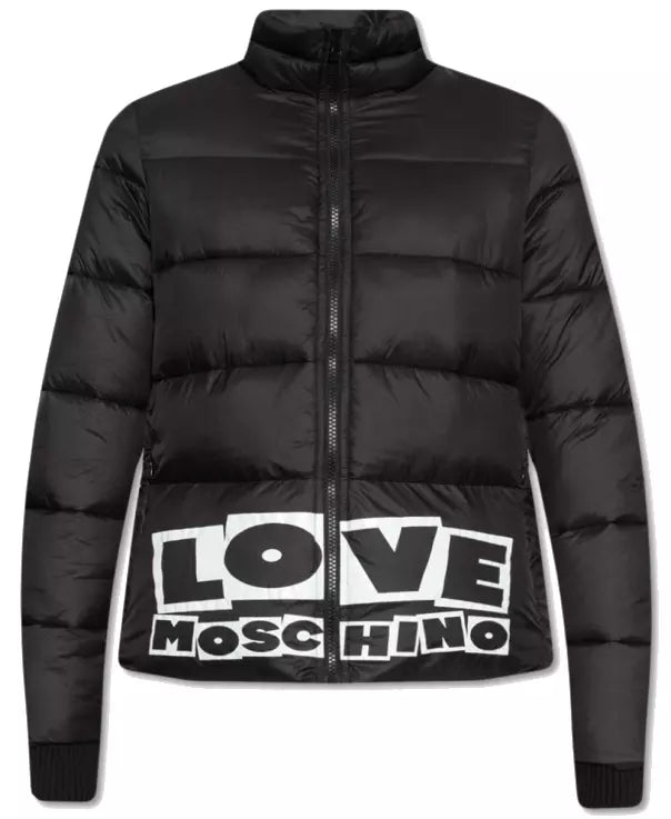 Love Moschino Black Nylon Jackets & Coat - DEA STILOSA MILANO