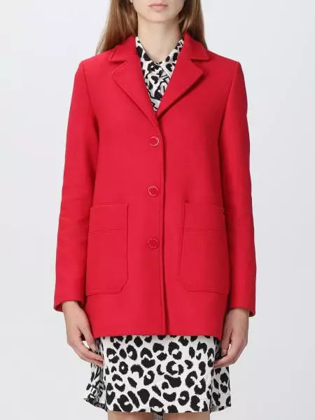 Love Moschino Red Wool Jackets & Coat - DEA STILOSA MILANO