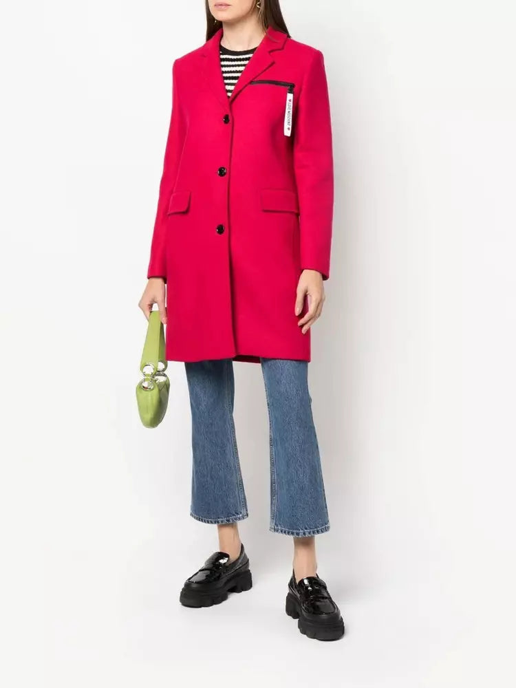 Love Moschino Red Wool Jackets & Coat - DEA STILOSA MILANO