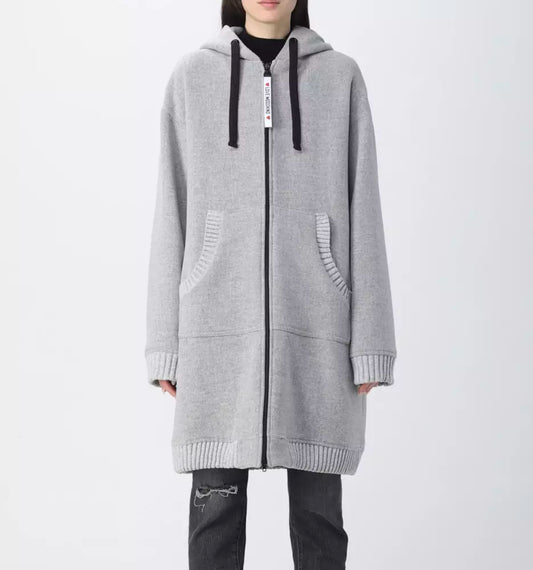 Love Moschino Gray Wool Jackets & Coat - DEA STILOSA MILANO