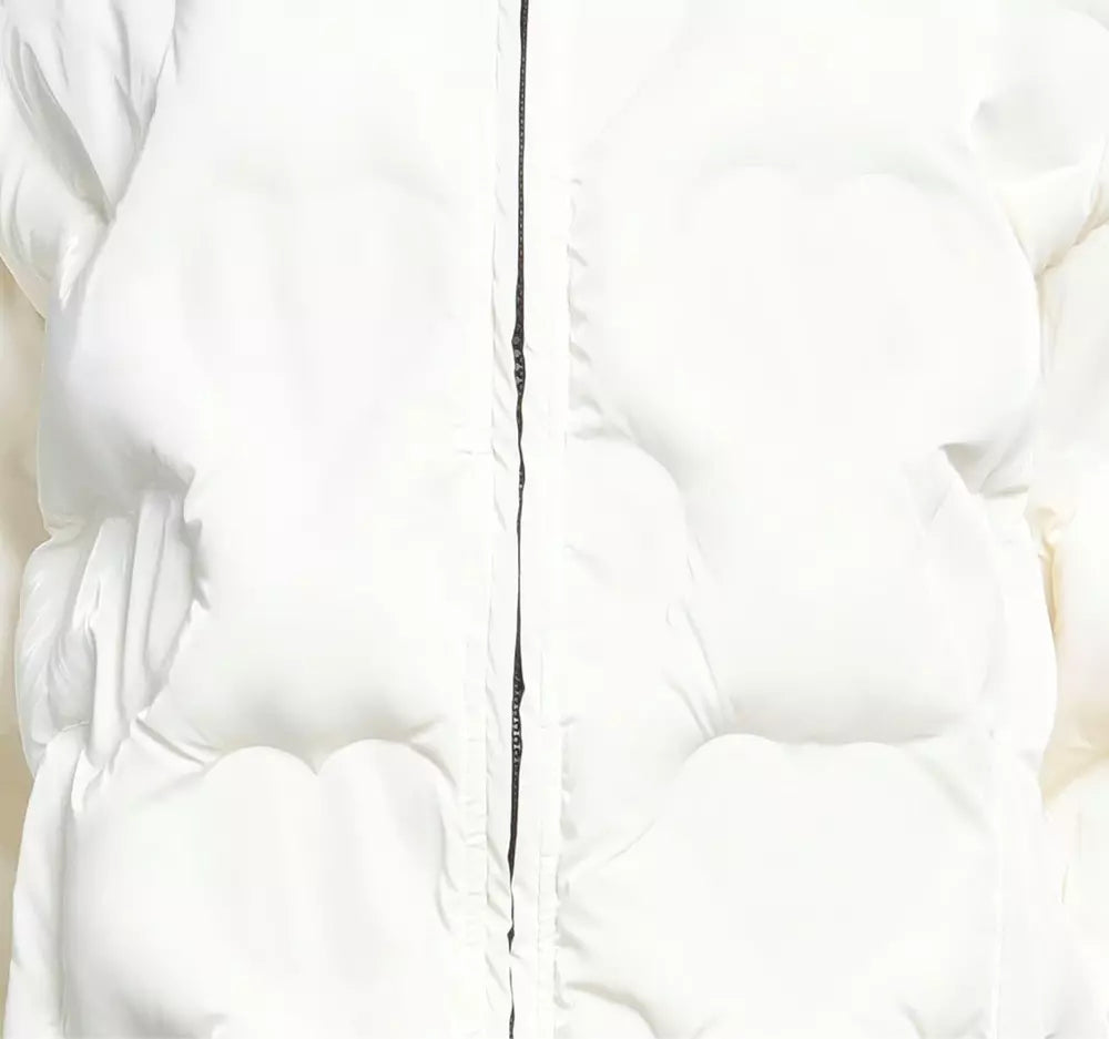 Love Moschino White Polyester Jackets & Coat - DEA STILOSA MILANO