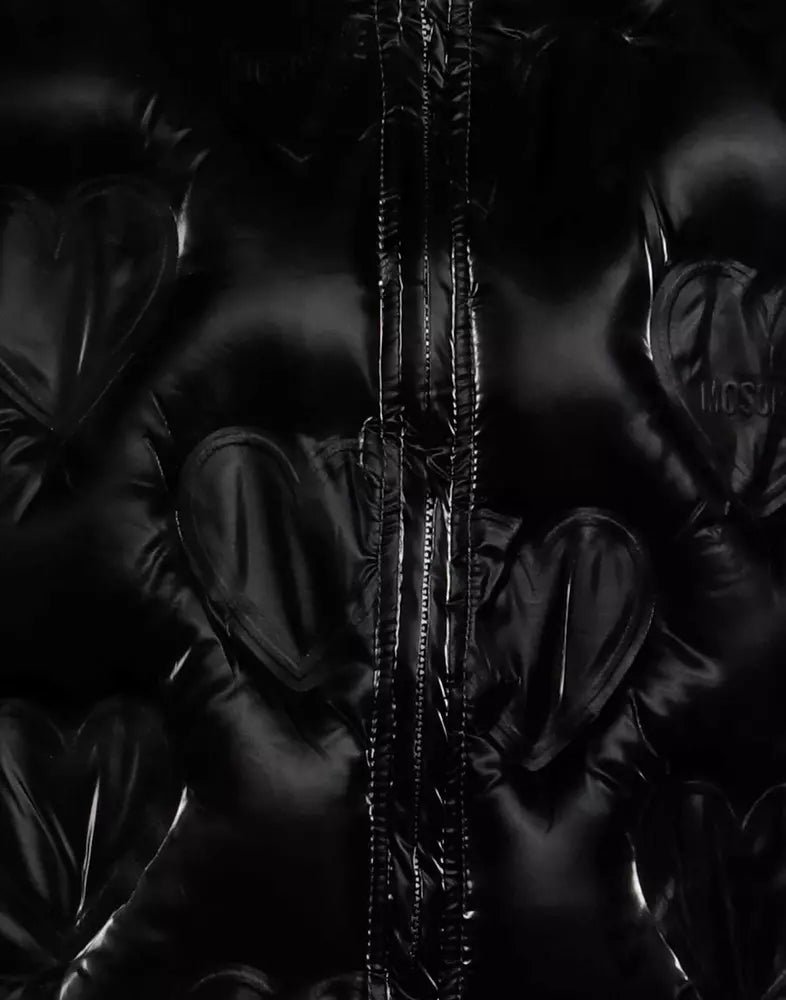 Love Moschino Black Polyester Jackets & Coat - DEA STILOSA MILANO