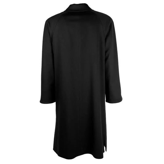 Made in Italy Black Wool Vergine Jackets & Coat - DEA STILOSA MILANO