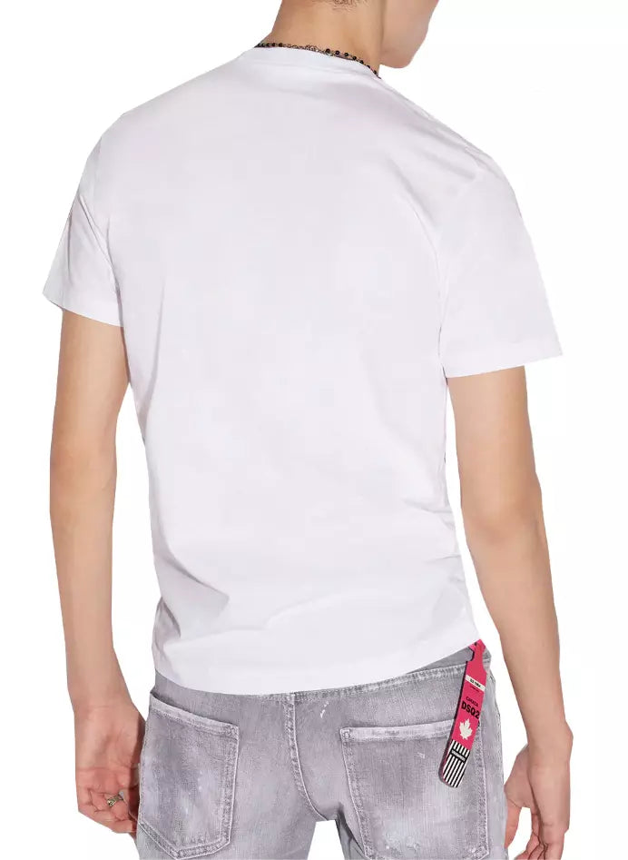 Dsquared² White Cotton T-Shirt - DEA STILOSA MILANO
