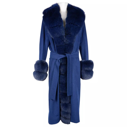 Made in Italy Blue Wool Vergine Jackets & Coat - DEA STILOSA MILANO