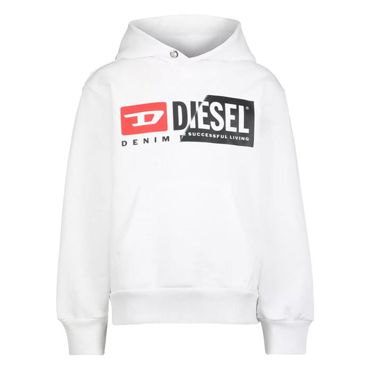 Diesel White Cotton Sweater - DEA STILOSA MILANO