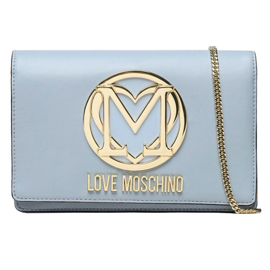 Love Moschino Light Blue Artificial Leather Crossbody Bag - DEA STILOSA MILANO