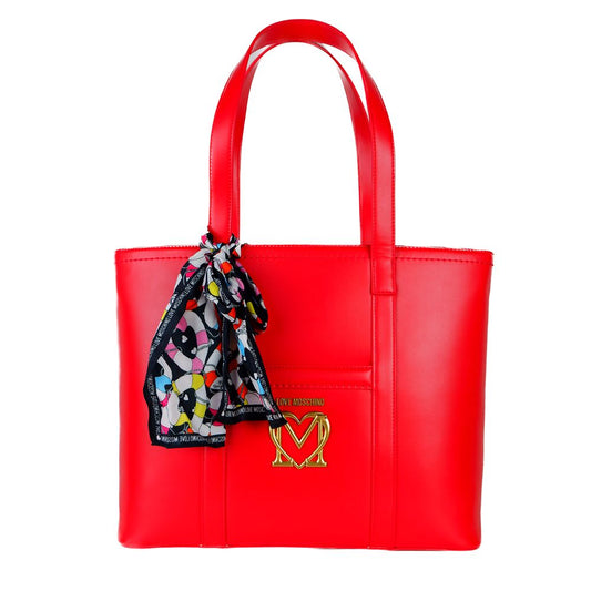 Love Moschino Red Artificial Leather Shoulder Bag - DEA STILOSA MILANO