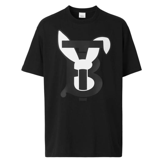 Burberry Black Cotton T-Shirt - DEA STILOSA MILANO