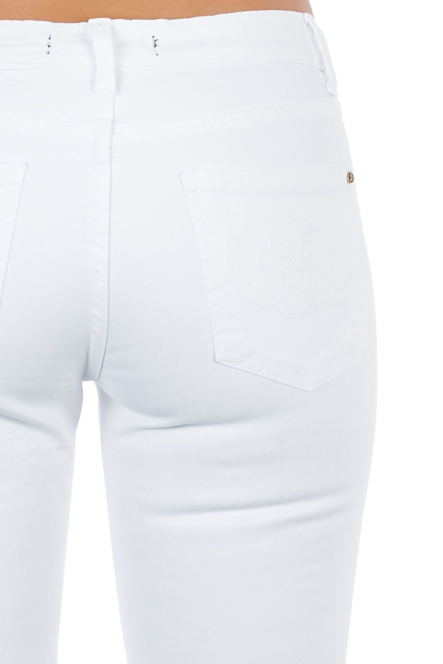 Frankie Morello White Cotton Jeans & Pant - DEA STILOSA MILANO