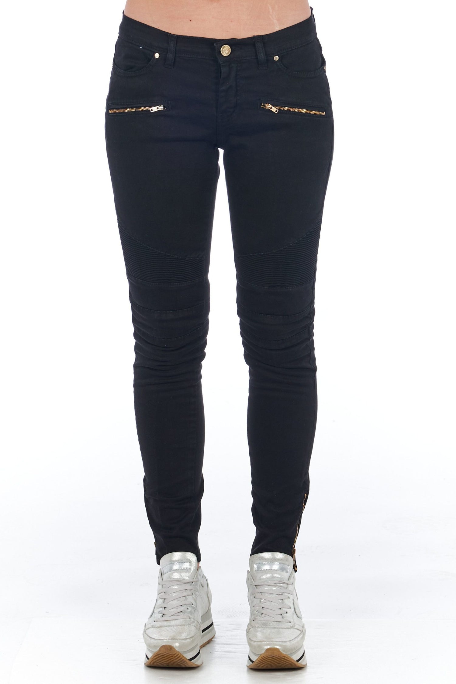 Frankie Morello Black Cotton Jeans & Pant - DEA STILOSA MILANO
