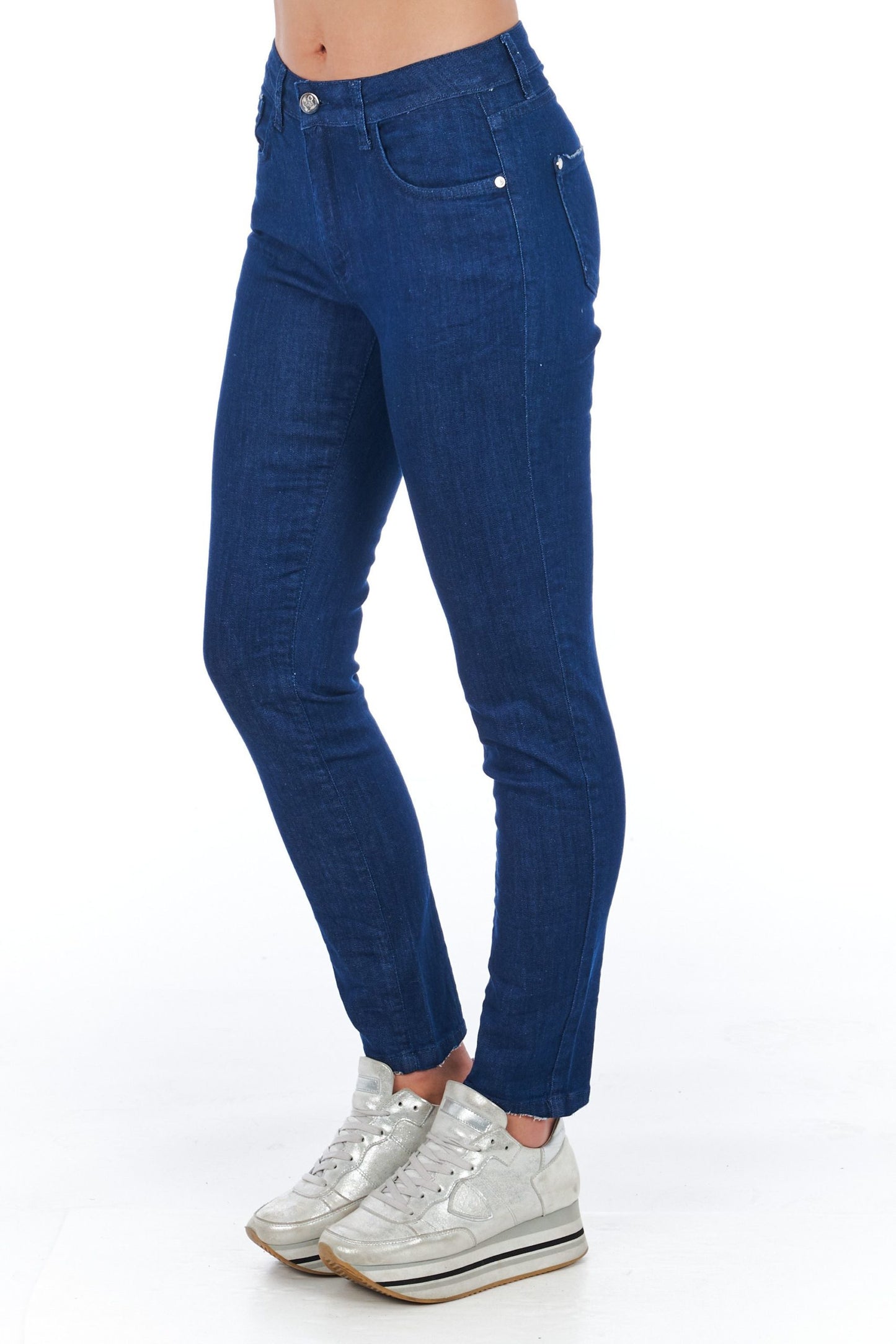 Frankie Morello Blue Cotton Jeans & Pant - DEA STILOSA MILANO