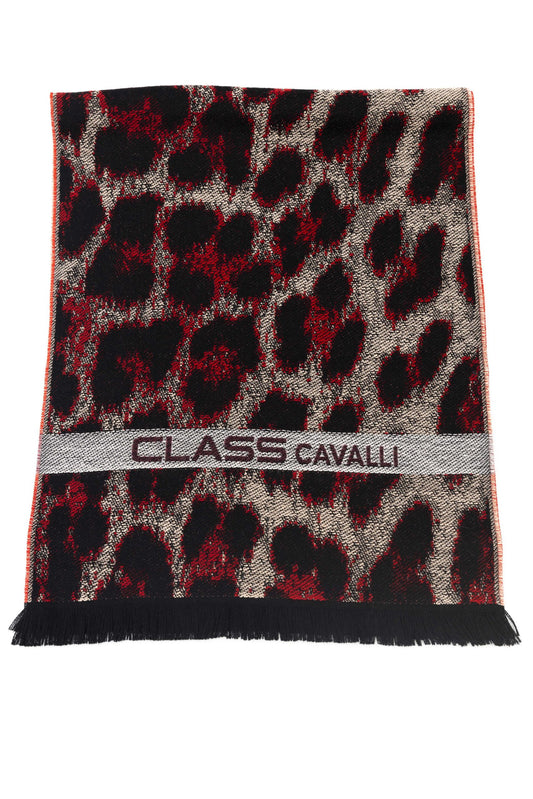 Cavalli Class Burgundy Wool Scarf - DEA STILOSA MILANO
