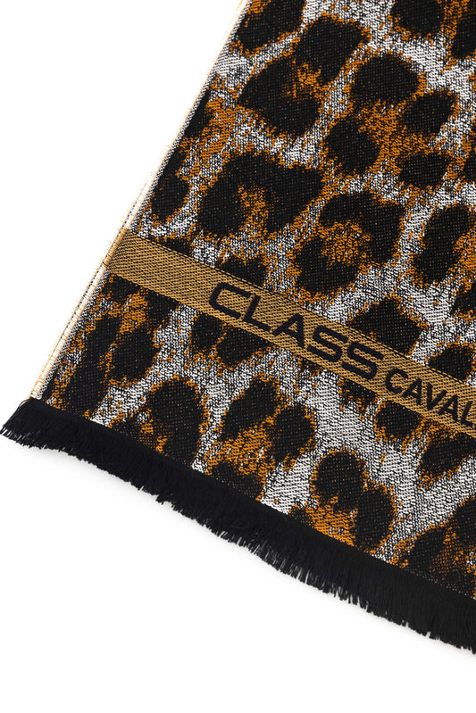 Cavalli Class Brown Wool Scarf - DEA STILOSA MILANO