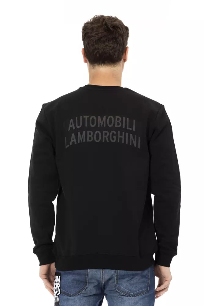 Automobili Lamborghini Black Cotton Sweater - DEA STILOSA MILANO