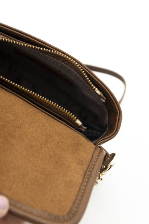 Cerruti 1881 Brown Leather Crossbody Bag - DEA STILOSA MILANO