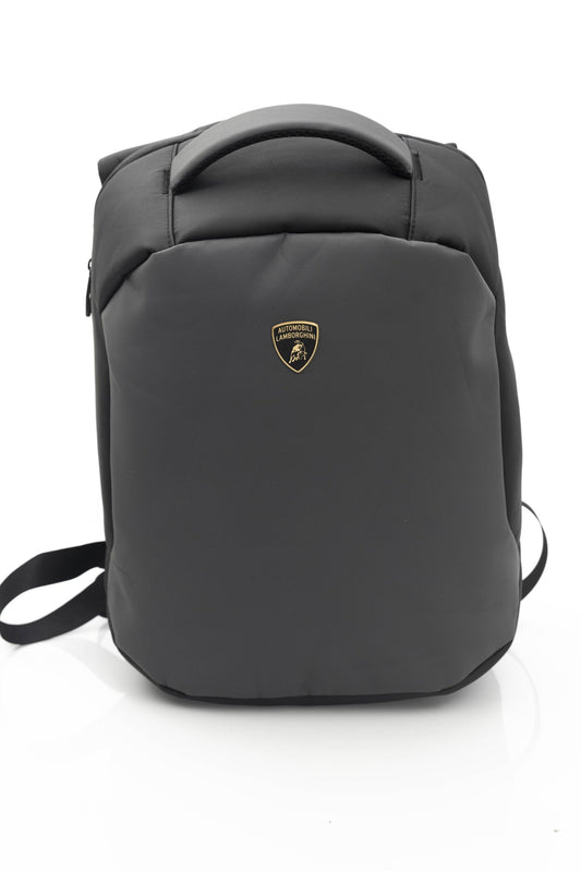 Automobili Lamborghini Gray Nylon Backpack - DEA STILOSA MILANO