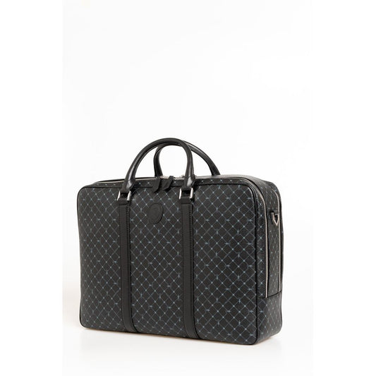 Trussardi Black Leather Briefcase - DEA STILOSA MILANO