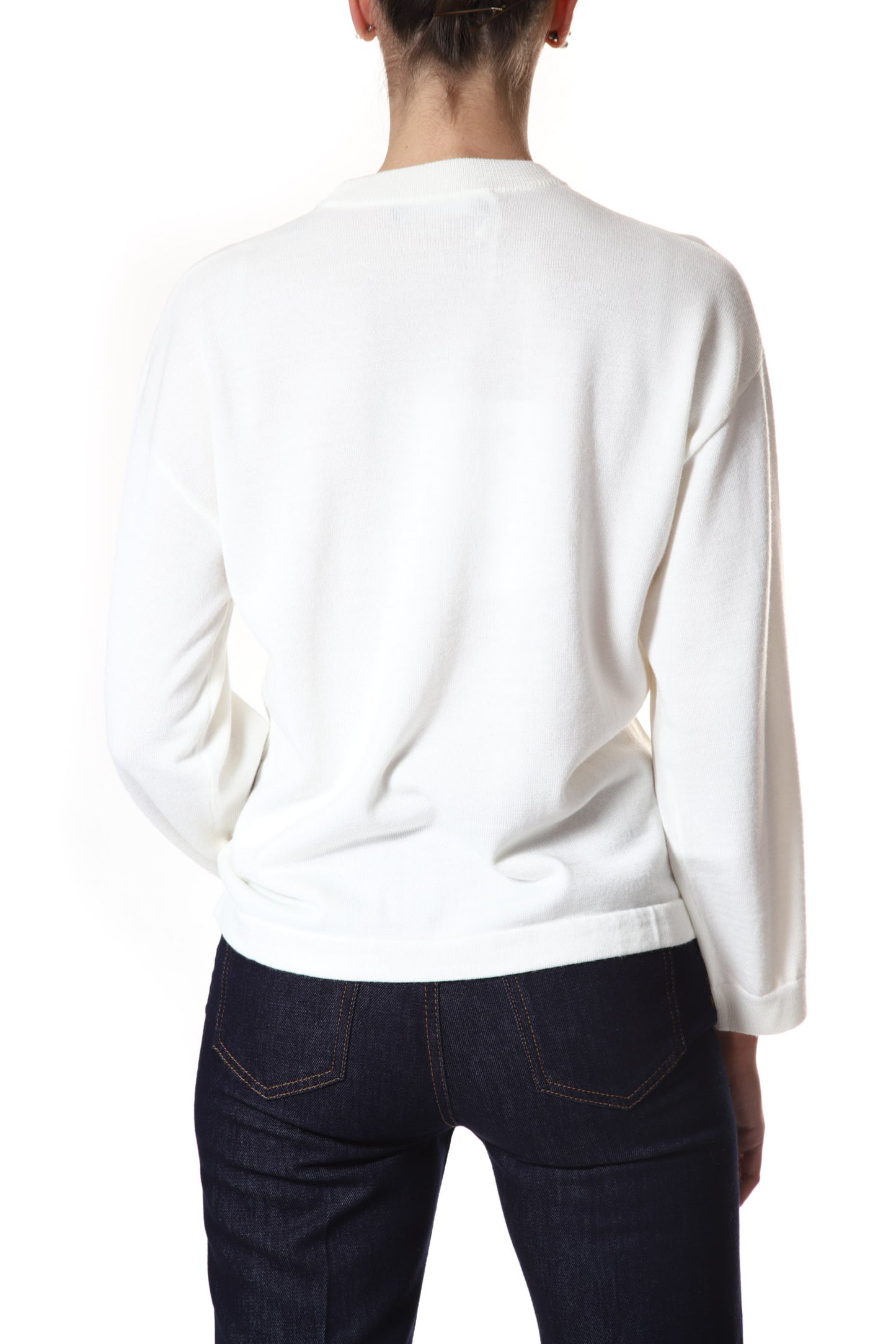 Love Moschino White Acrylic Sweater - DEA STILOSA MILANO
