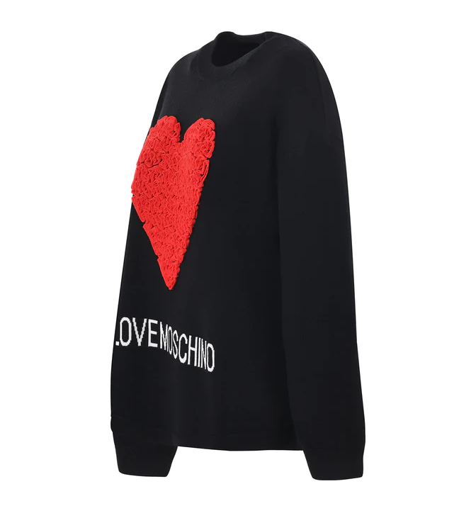 Love Moschino Black Acrylic Sweater - DEA STILOSA MILANO