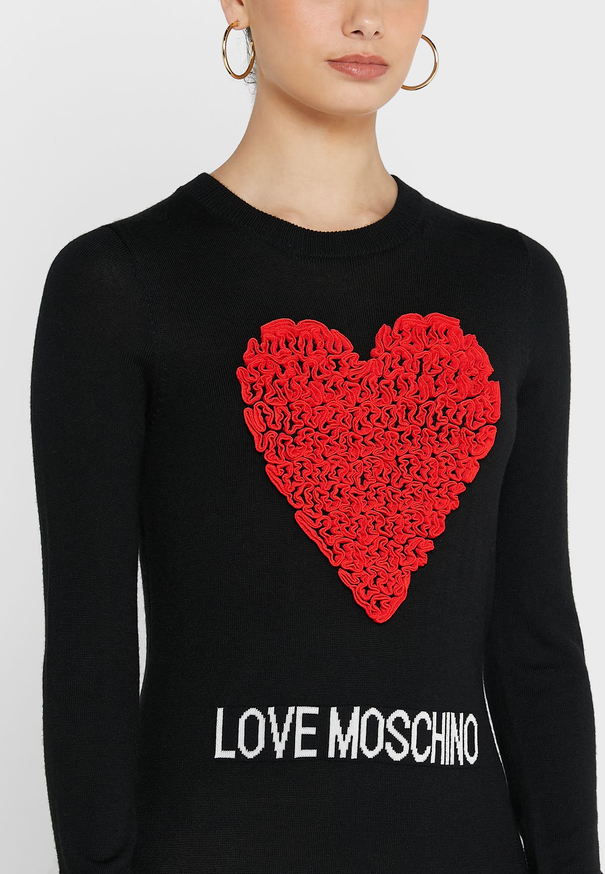 Love Moschino Black Acrylic Dress - DEA STILOSA MILANO