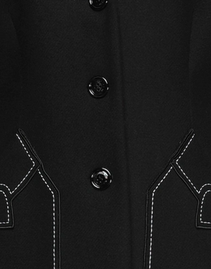 Love Moschino Black Wool Jackets & Coat - DEA STILOSA MILANO