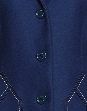 Love Moschino Blue Wool Jackets & Coat - DEA STILOSA MILANO