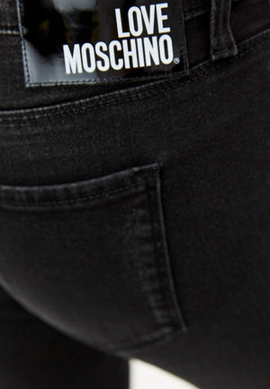 Love Moschino Black Cotton Jeans & Pant - DEA STILOSA MILANO