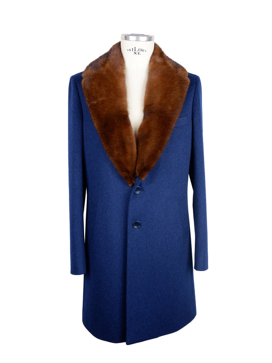 Made in Italy Blue Wool Vergine Jacket - DEA STILOSA MILANO