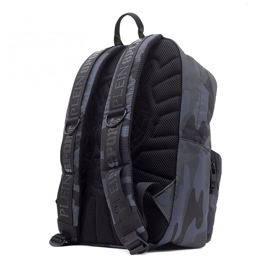 Plein Sport Gray Polyester Backpack - DEA STILOSA MILANO