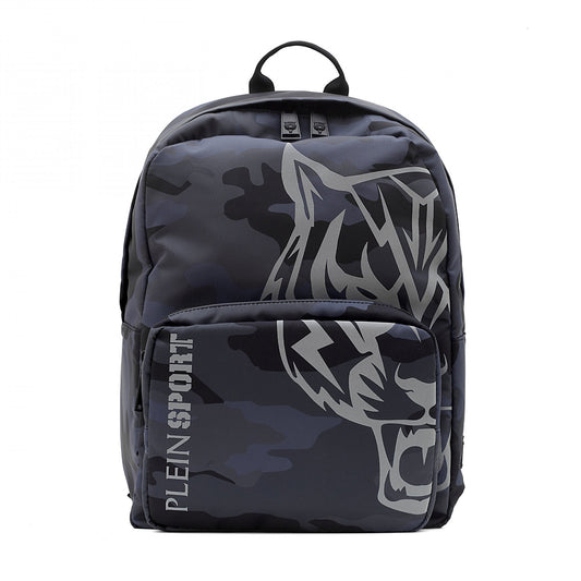 Plein Sport Gray Polyester Backpack - DEA STILOSA MILANO