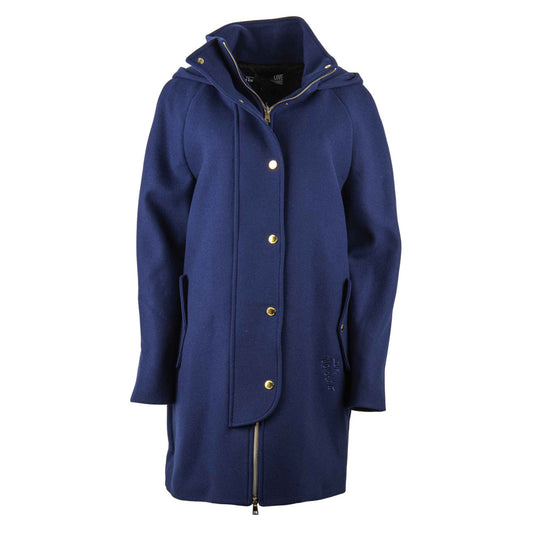 Love Moschino Blue Wool Jackets & Coat - DEA STILOSA MILANO