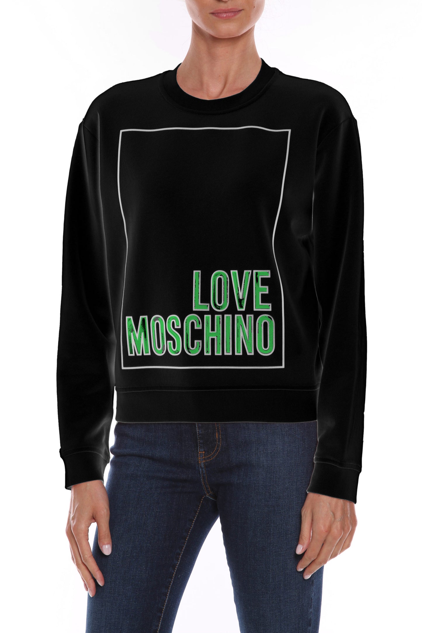 Love Moschino Black Cotton Sweater - DEA STILOSA MILANO