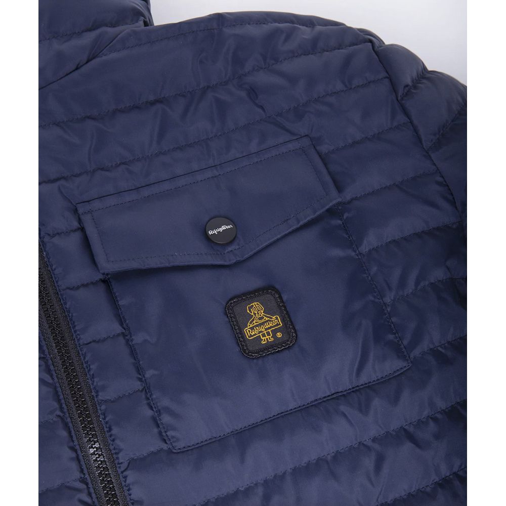 Refrigiwear Blue Polyester Jacket - DEA STILOSA MILANO