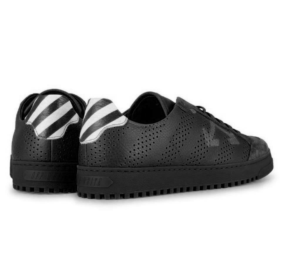 Off-White Black Calfskin Sneaker - DEA STILOSA MILANO