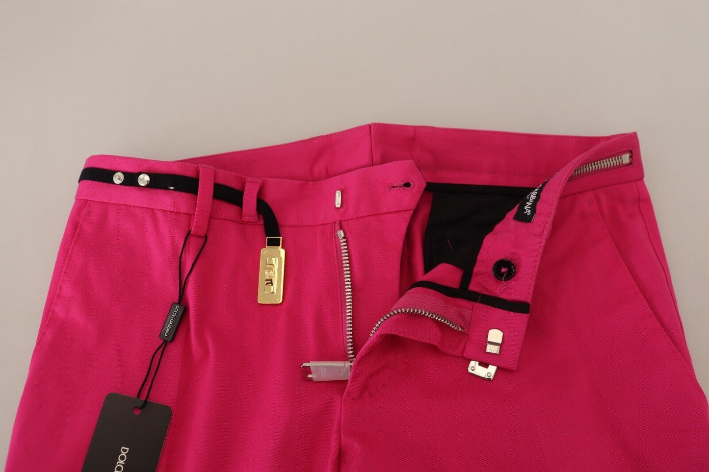 Dolce & Gabbana Pink Zipper Buckle Waist Trousers Pants - DEA STILOSA MILANO