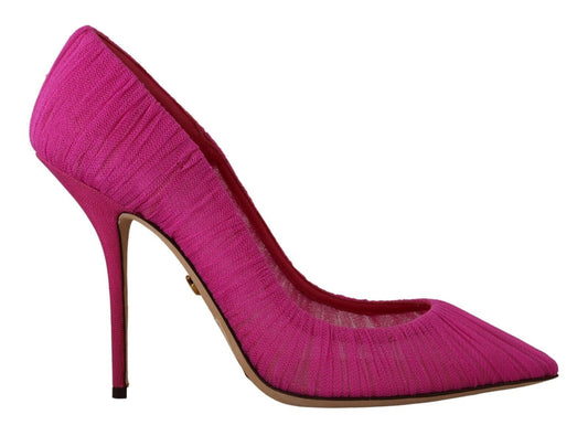 Dolce & Gabbana Pink Tulle Stiletto High Heels Pumps Shoes - DEA STILOSA MILANO