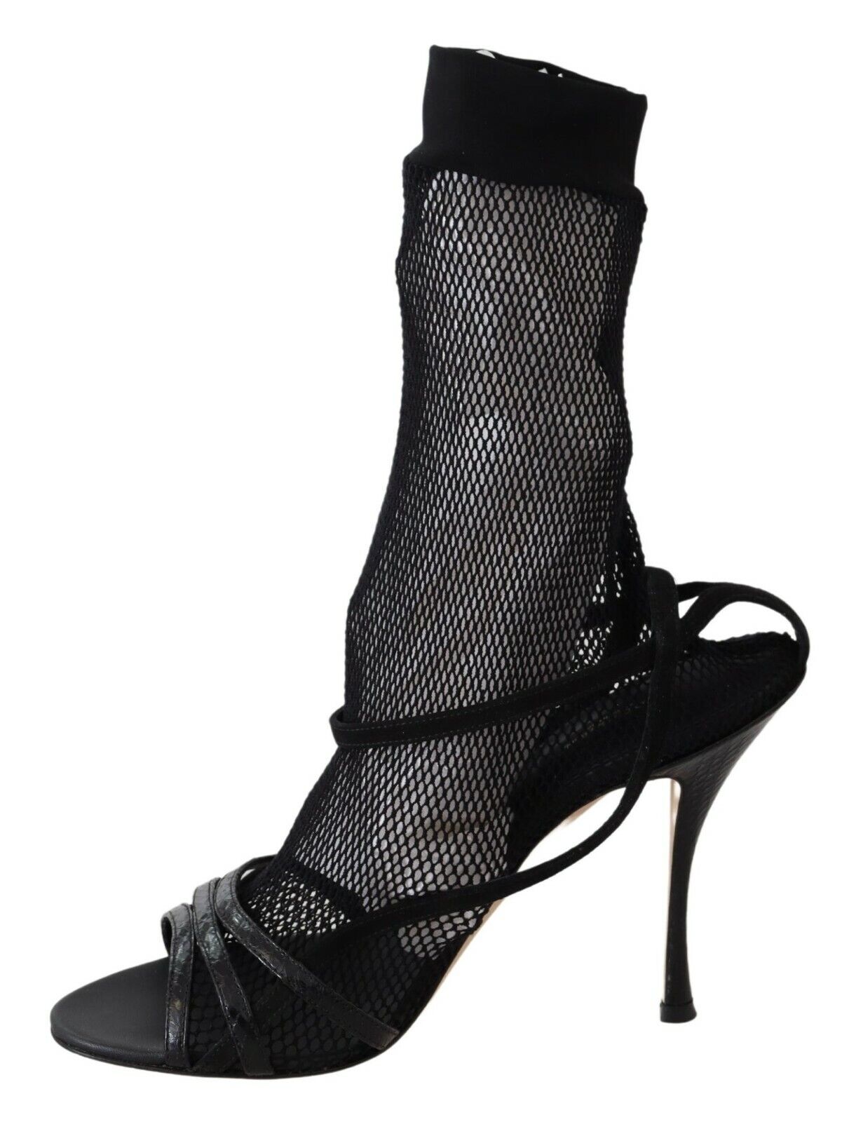 Dolce & Gabbana Black Suede Short Boots Sandals Shoes - DEA STILOSA MILANO
