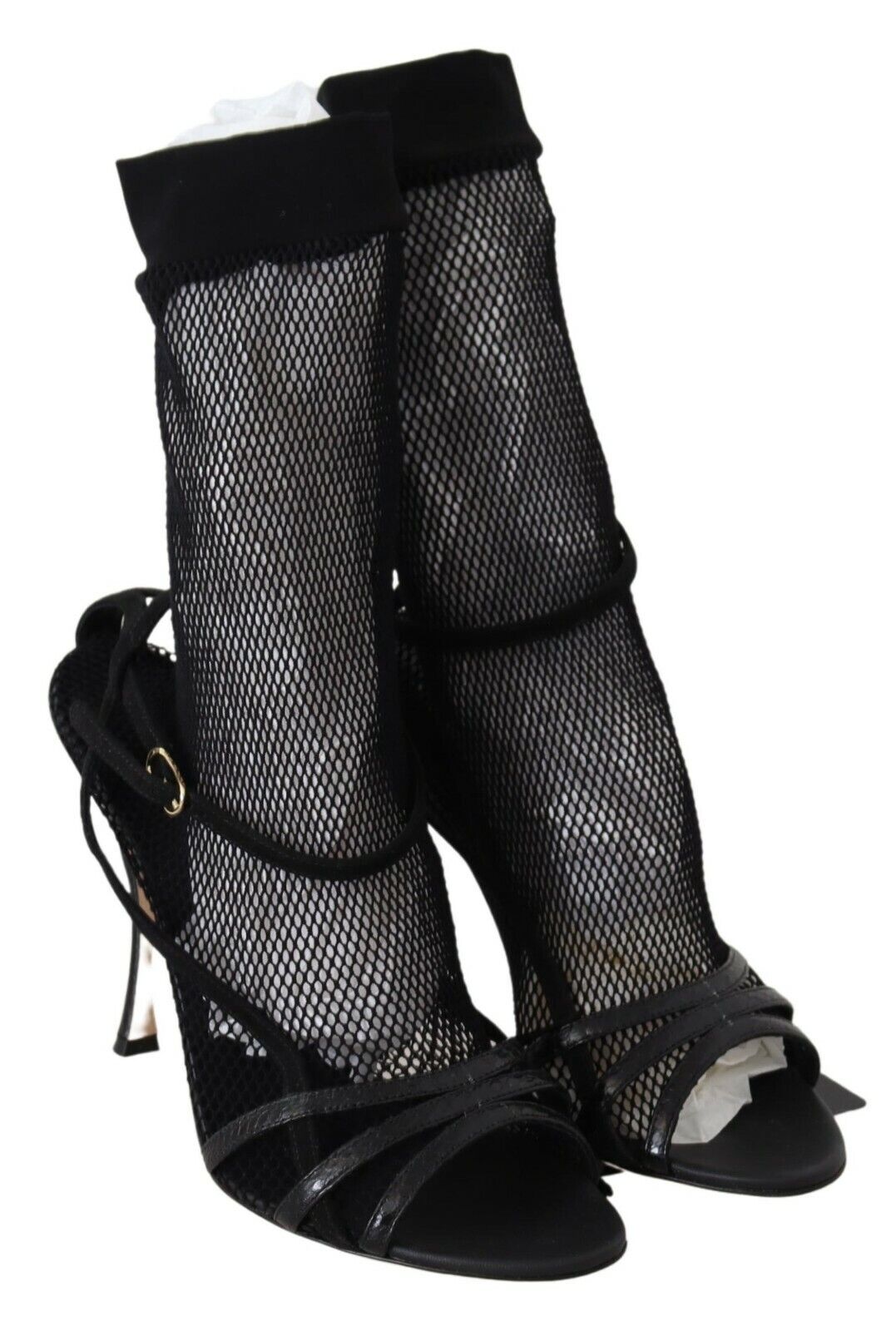 Dolce & Gabbana Black Suede Short Boots Sandals Shoes - DEA STILOSA MILANO