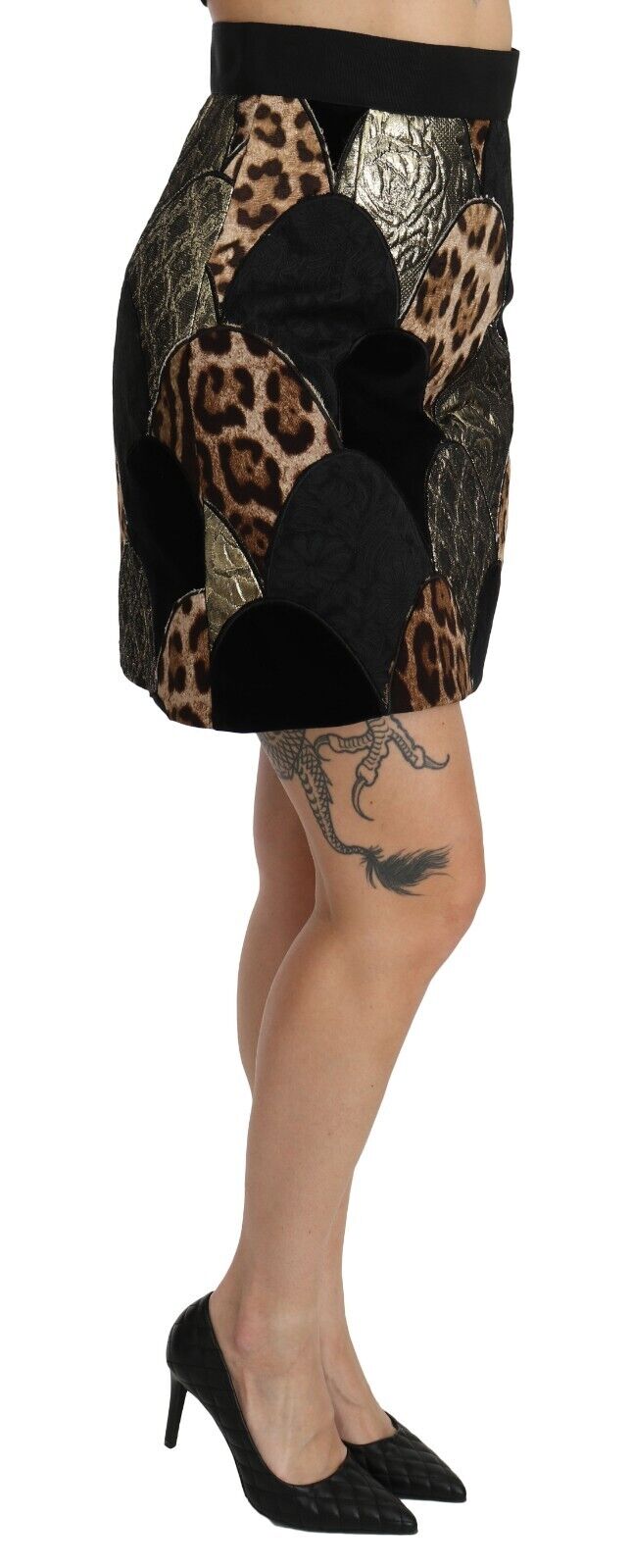 Dolce & Gabbana Multicolor Leopard Print High Waist Mini Skirt - DEA STILOSA MILANO