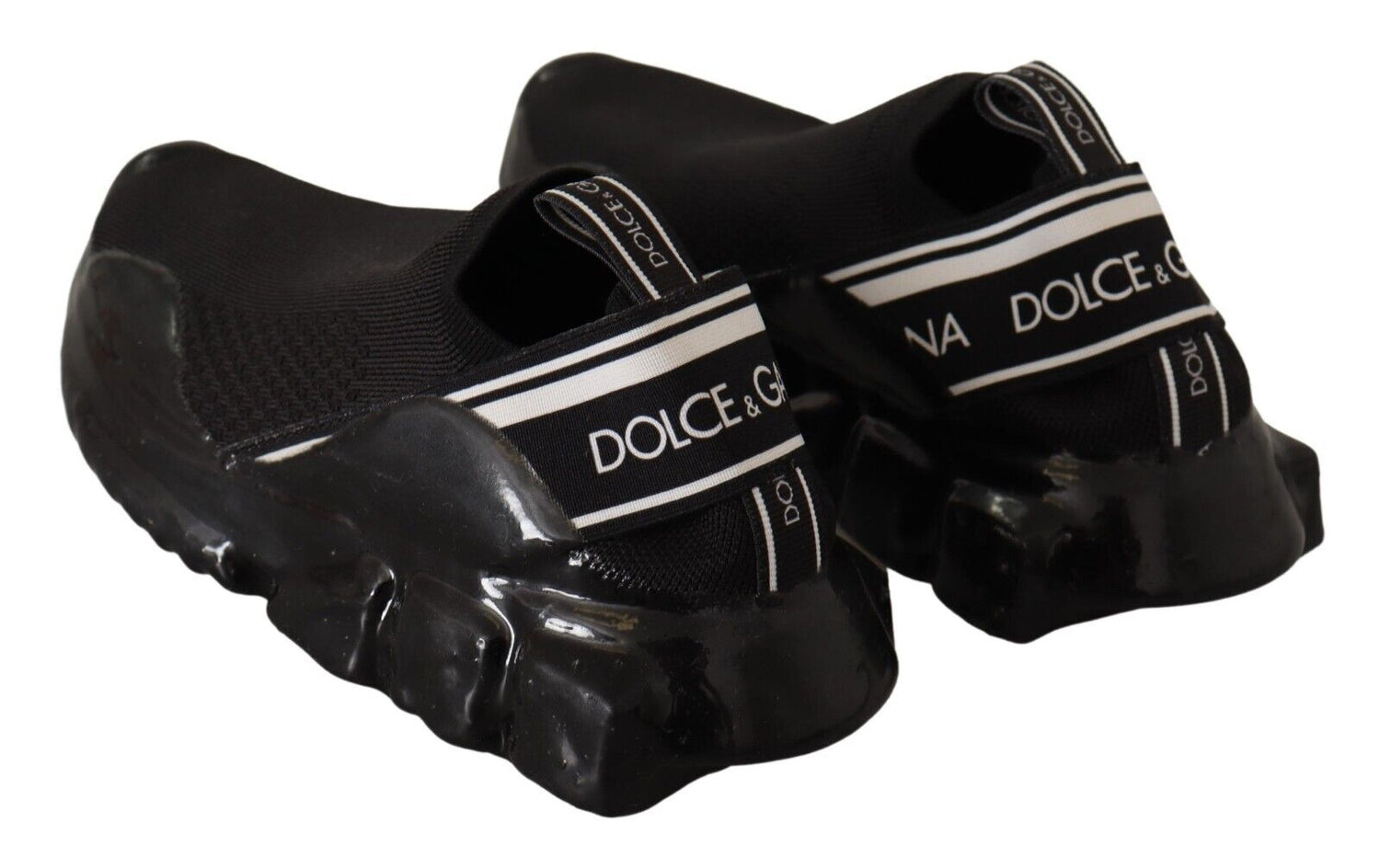 Dolce & Gabbana Black Slip On Women Low Top Sorrento Sneakers Shoes - DEA STILOSA MILANO