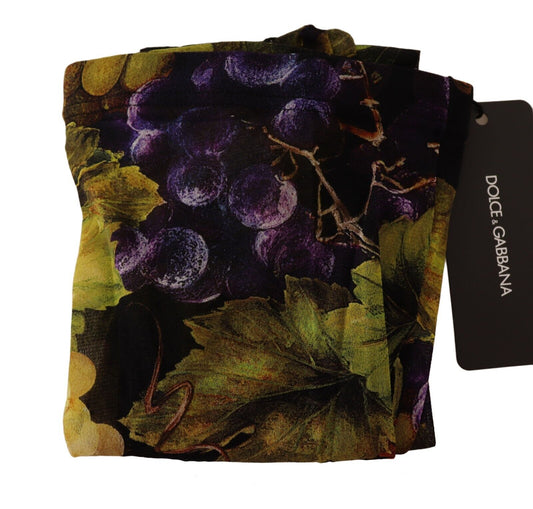 Dolce & Gabbana Black Grapes Print Stockings Tights - DEA STILOSA MILANO