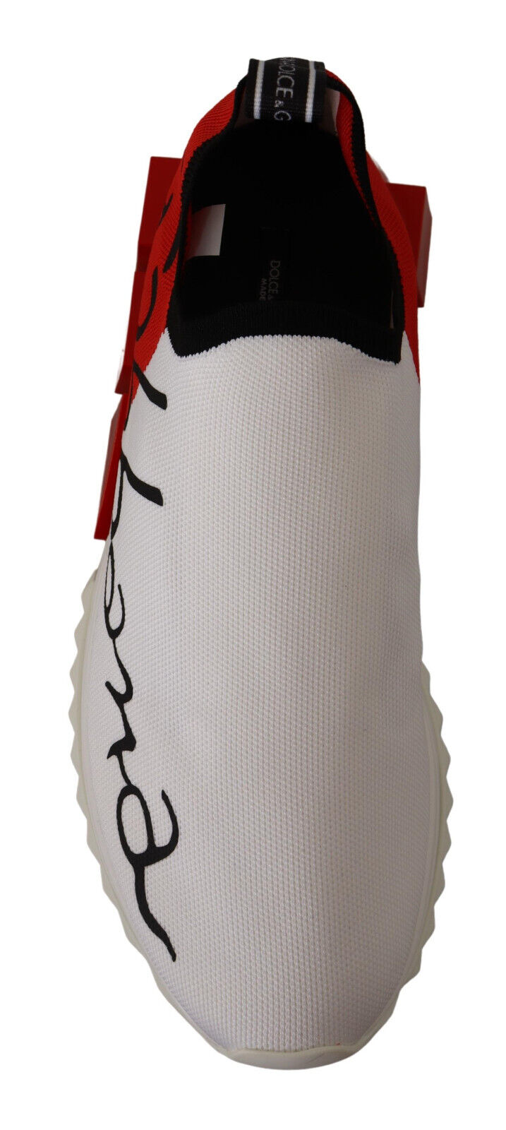Dolce & Gabbana White Red Sorrento Sandals Sneakers - DEA STILOSA MILANO